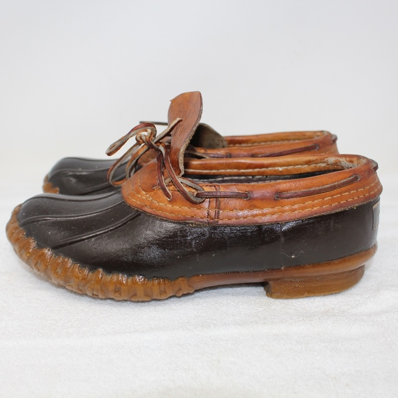 L.L. Bean Shoes - VTG LL Bean Rubber Moc Duck Boots 8 M Tan Brown
